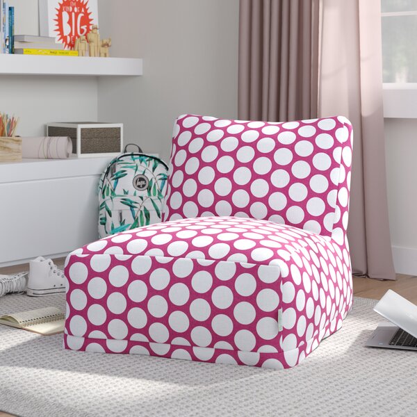 Pink polka dot discount bean bag chair